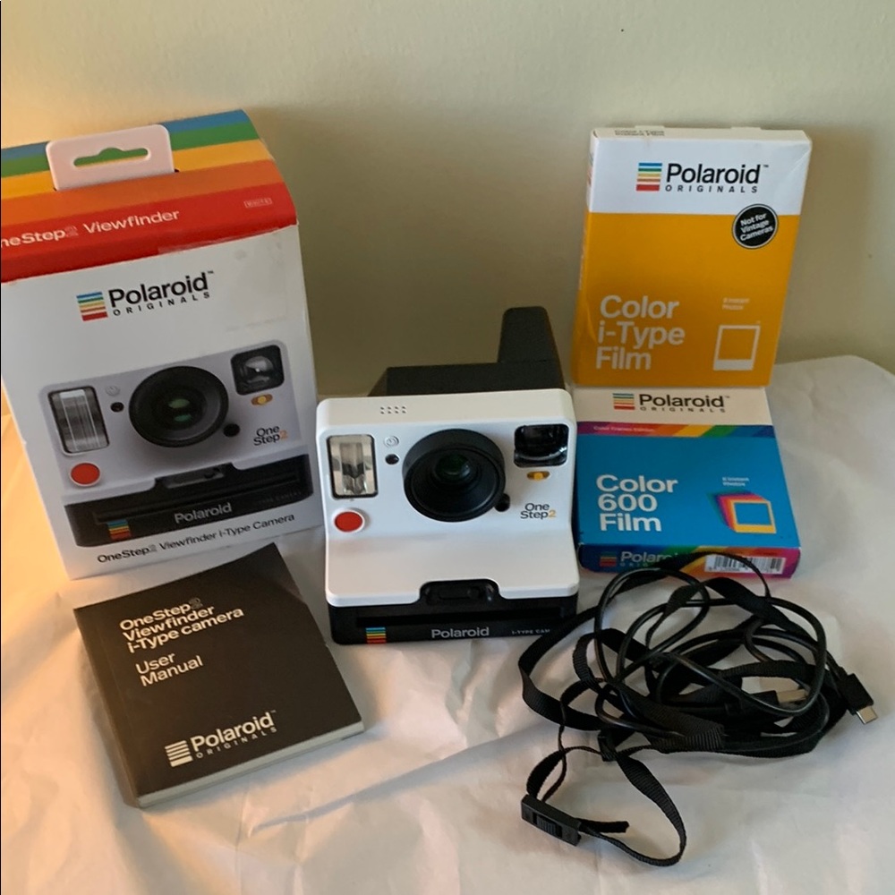 Polaroid White Instant Camera with Film
